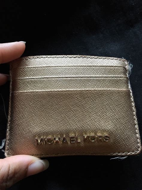 michael kors card holder gold